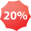 20 percent badge