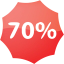 70 percent badge