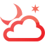 partly cloudy night