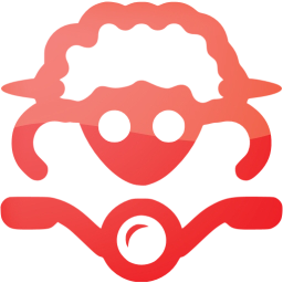 sheep on bike icon