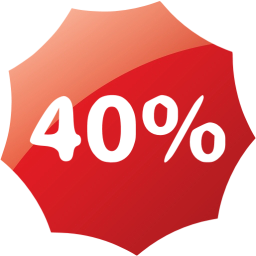 40 percent badge icon