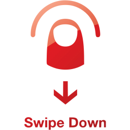 swipe down 2 icon