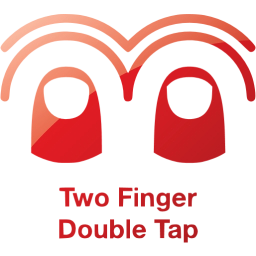 two finger double tap 2 icon