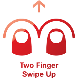 two finger swipe up 2 icon