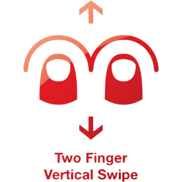 two finger vertical swipe 2 icon