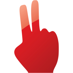 two fingers icon