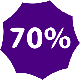 70 percent badge icon