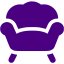 indigo armchair icon