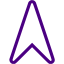 indigo arrow up 2 icon