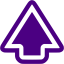 indigo arrow up icon