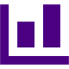 indigo bar chart 10 icon