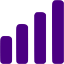 indigo bar chart 3 icon