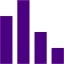 indigo bar chart 5 icon