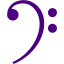 indigo bass clef icon