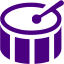 indigo bass drum icon