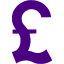 indigo british pound icon