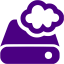 indigo cloud storage icon