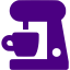 indigo coffee maker icon