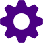 indigo cog icon