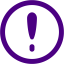 indigo exclamation icon