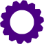 indigo gear icon