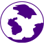 indigo globe icon