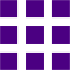 indigo grid three up icon