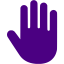 indigo hand cursor icon
