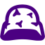 indigo helmet icon