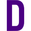 indigo letter d icon