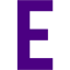 indigo letter e icon