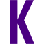 indigo letter k icon