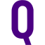 indigo letter q icon