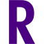 indigo letter r icon