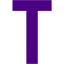 indigo letter t icon