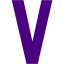 indigo letter v icon