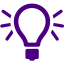 indigo light bulb 6 icon