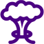 indigo mushroom cloud icon