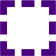 indigo square dashed icon