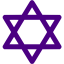 indigo star of david icon