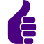 indigo thumbs up 3 icon