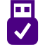 indigo usb connected icon