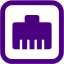 indigo wired network icon