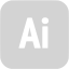 light gray adobe ai icon