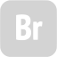 light gray adobe br icon