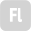 light gray adobe fl icon