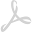 light gray adobe reader icon