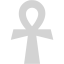 light gray ankh icon