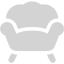 light gray armchair icon