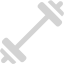 light gray barbell icon